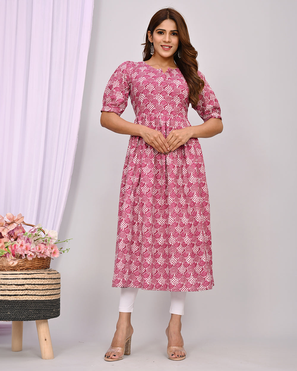 Knee length deals frock kurti