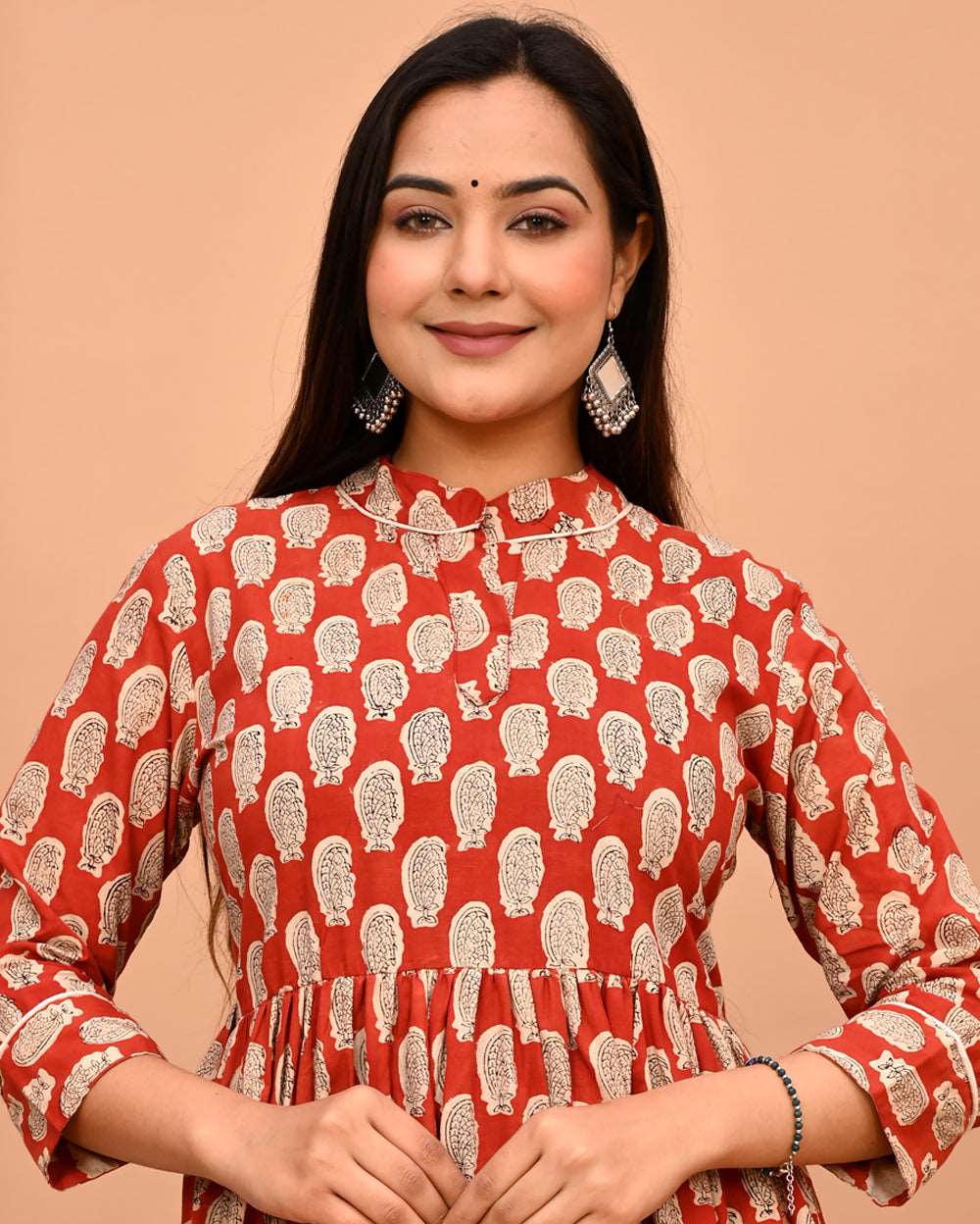 Shyahi Beghar Hand Block Printed Cotton Dress