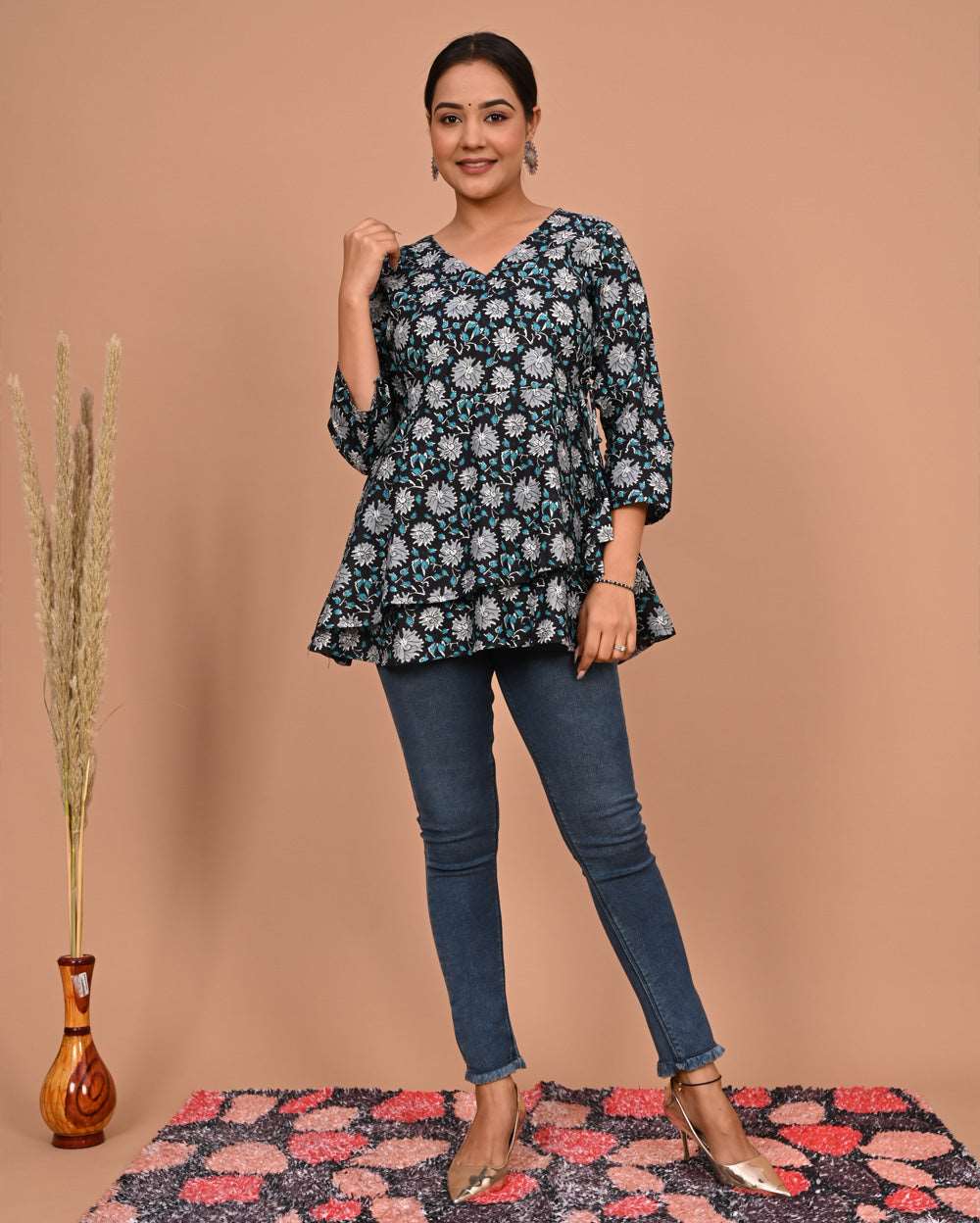 Buy Angrakha Style Short Kurti for Women Online from India's Luxury  Designers 2024
