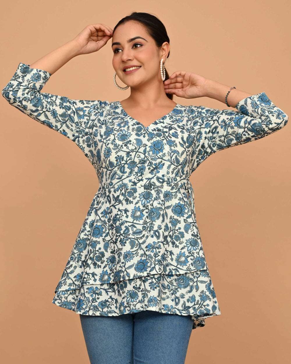 Angrakha short clearance kurti