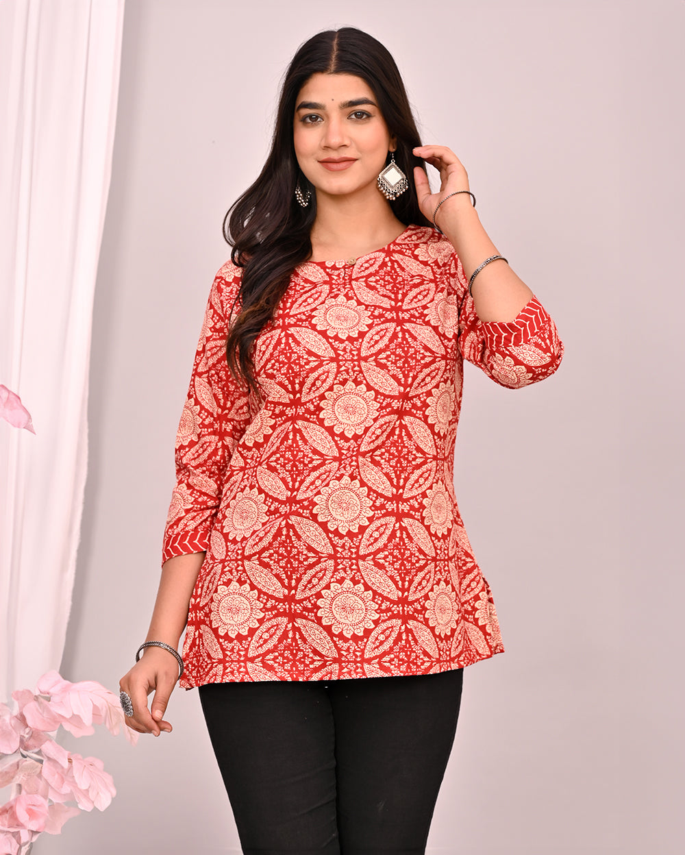 Cotton + Rayon Latest Short kurti for women girls for jeans 2022 at Rs 949  in Surat